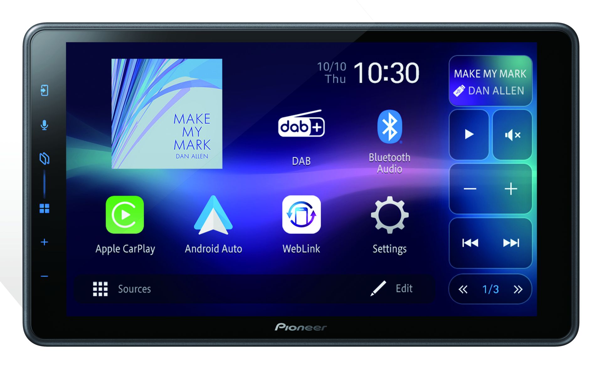 Pioneer SPH-EVO98DAB-1D - 9" Wireless CarPlay Android Auto DAB Bluetooth Stereo Screen