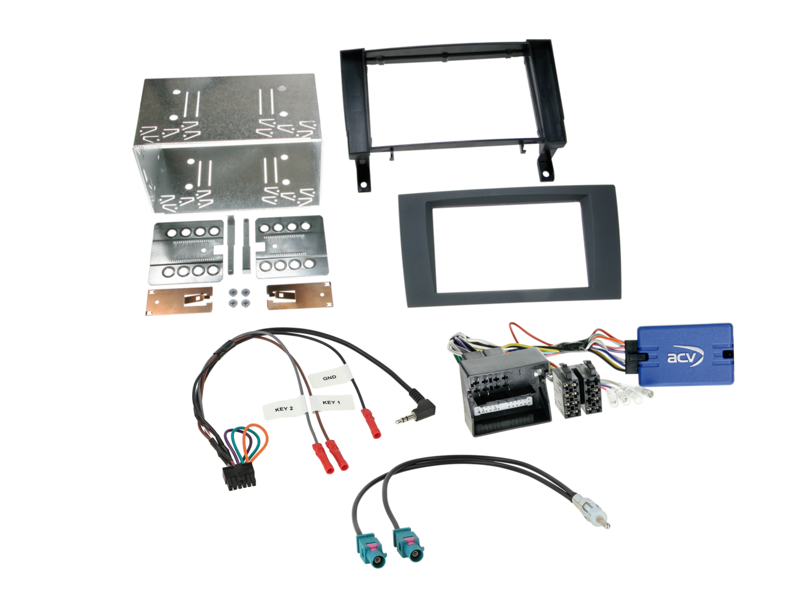 ACV AKMB07 Mercedes SLK R171 2004-2011 Complete Double Din Stereo Fitting Kit
