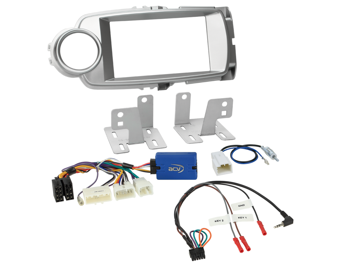 ACV AKTY09 - Toyota Yaris 2011-2017 Complete Double Din Stereo Fitting Kit