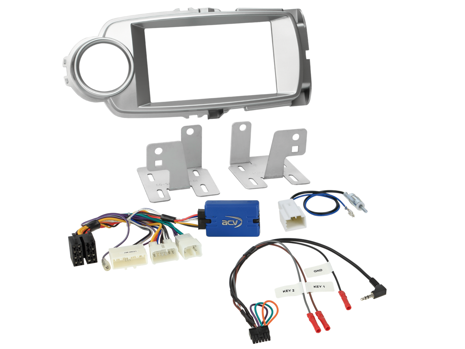 ACV AKTY09 - Toyota Yaris 2011-2017 Complete Double Din Stereo Fitting Kit