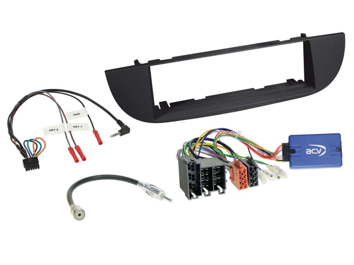 ACV KFT25 Fiat 500 2007-2015 Complete Single Din Stereo Fitting Kit
