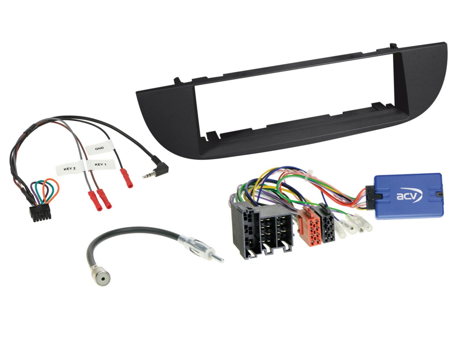 ACV KFT25 Fiat 500 2007-2015 Complete Single Din Stereo Fitting Kit