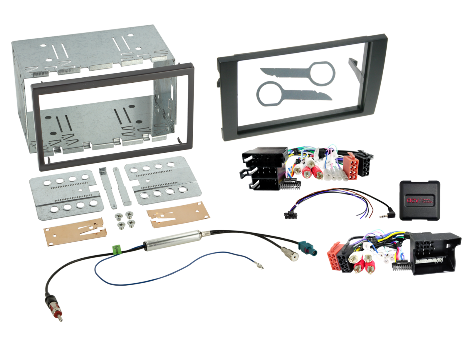 ACV AKAU02 Audi A4 2002-2006 Complete Double Din Stereo Fitting Kit