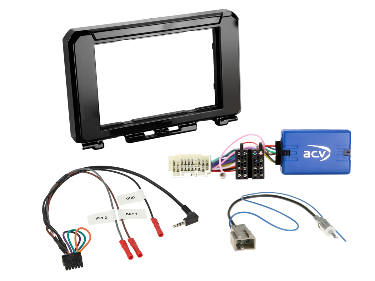 ACV AKSZ13 - Suzuki Jimny 2018-2024 Gloss Black Double DIN Radio Installation Kit