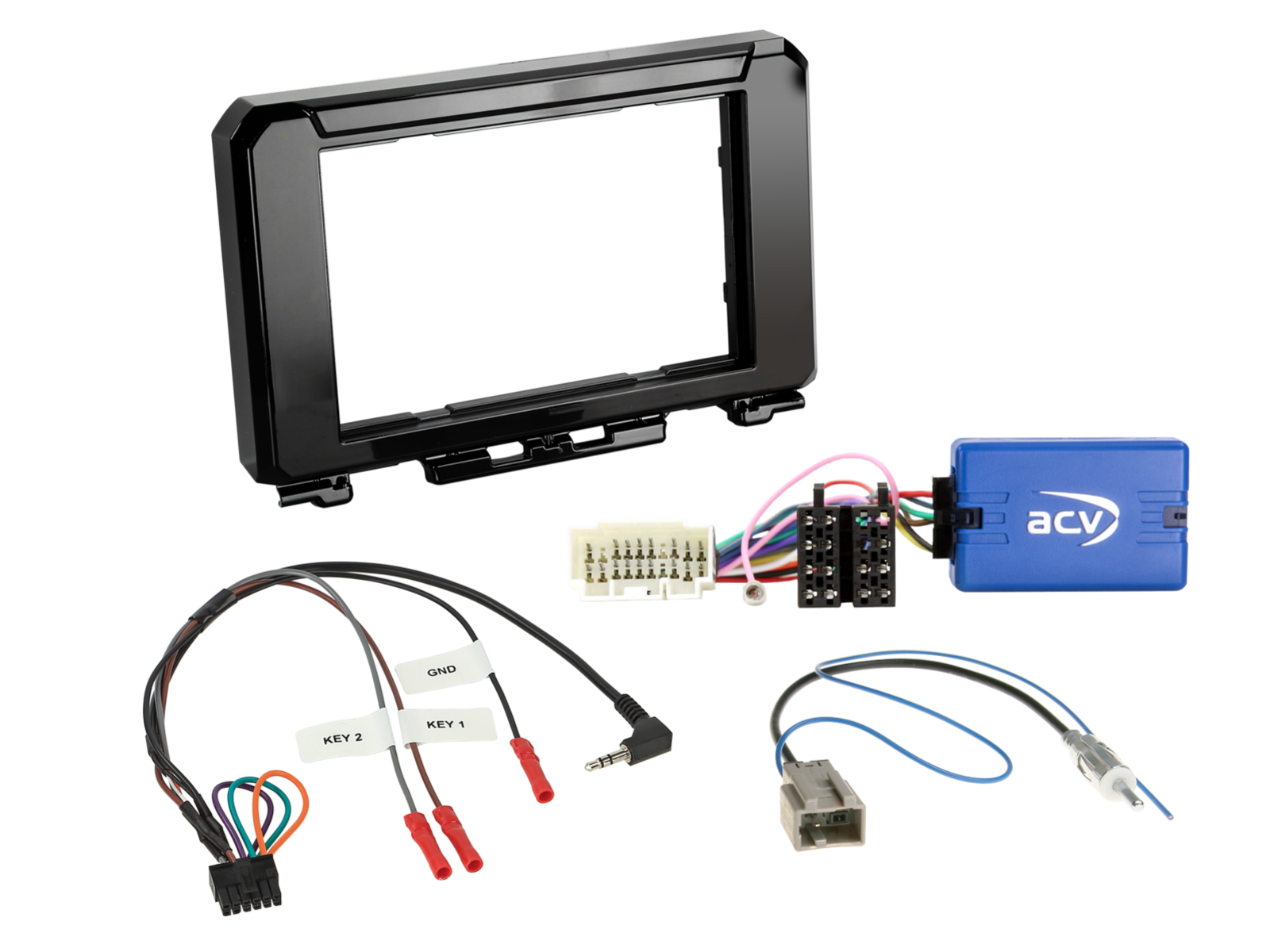 ACV AKSZ13 - Suzuki Jimny 2018-2024 Gloss Black Double DIN Radio Installation Kit