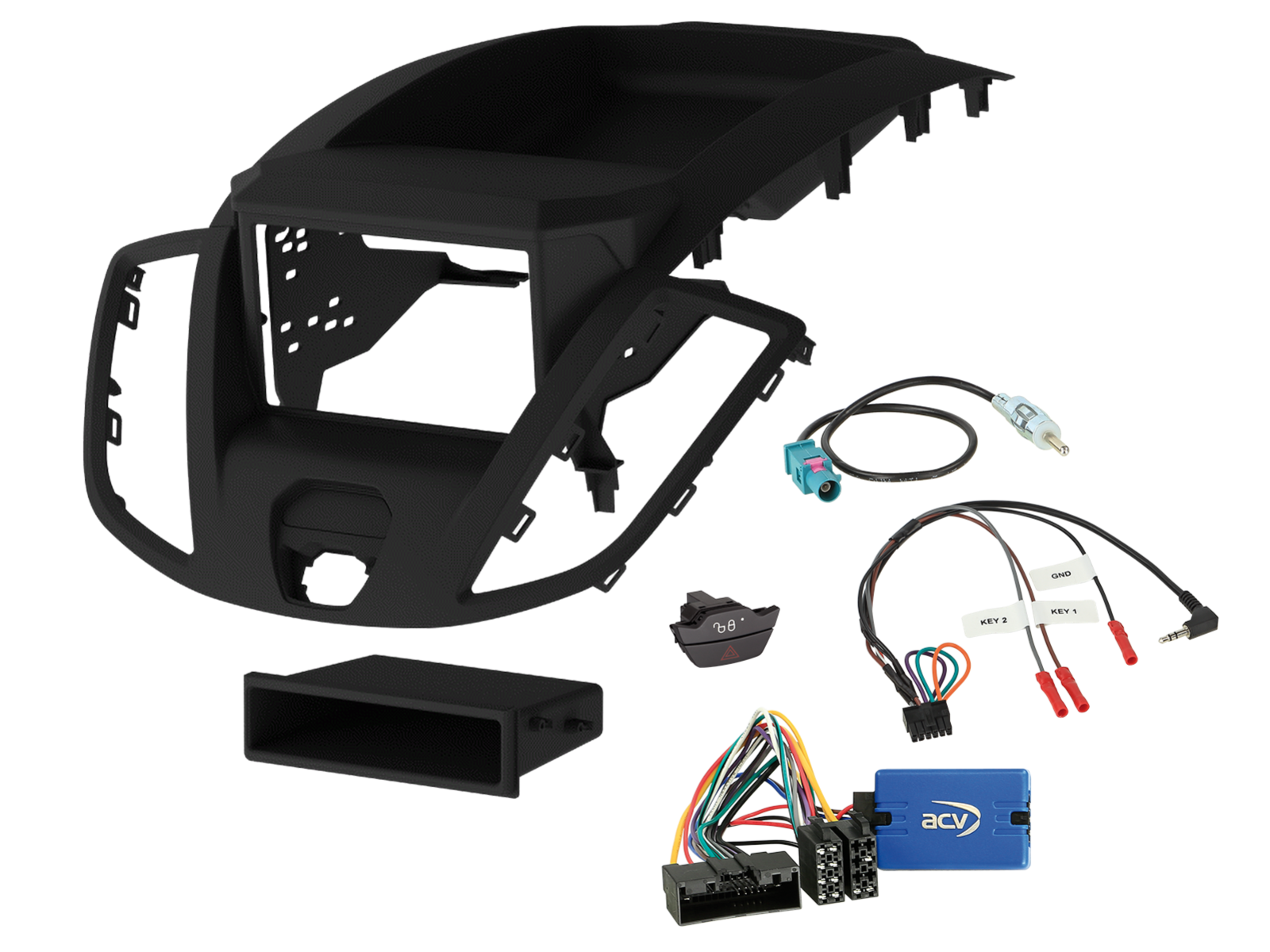 ACV AKFD86 Transit V363 2015-2021 Complete Double Din Stereo Fitting Kit