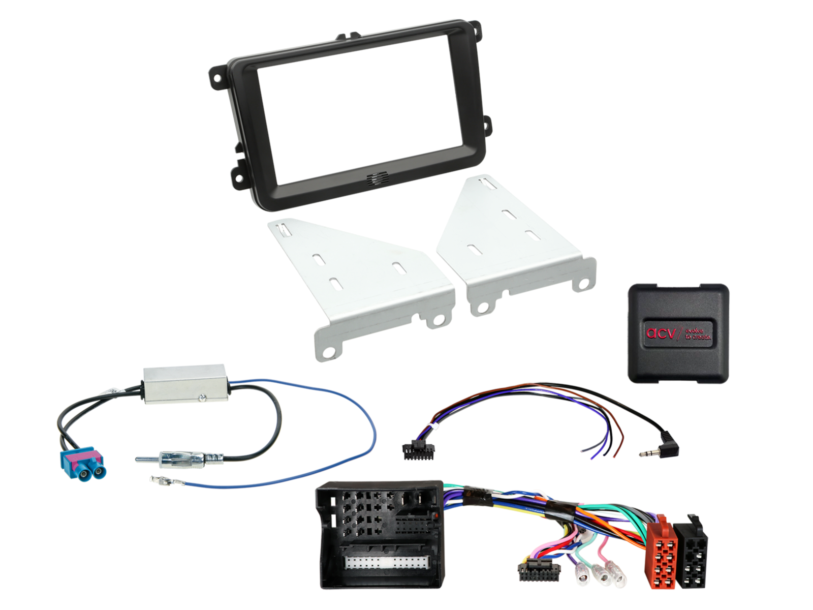 ACV AKVW17 - VW MIB-PQ 2015-2021 Models Complete Double Din Fitting Kit