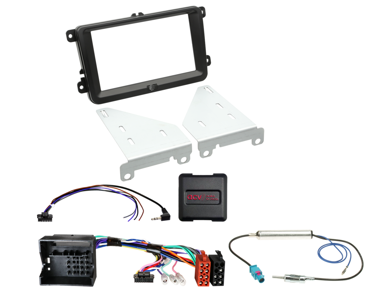 ACV AKVW18 VW EOS Golf Tiguan Complete Double Din Fitting Kit