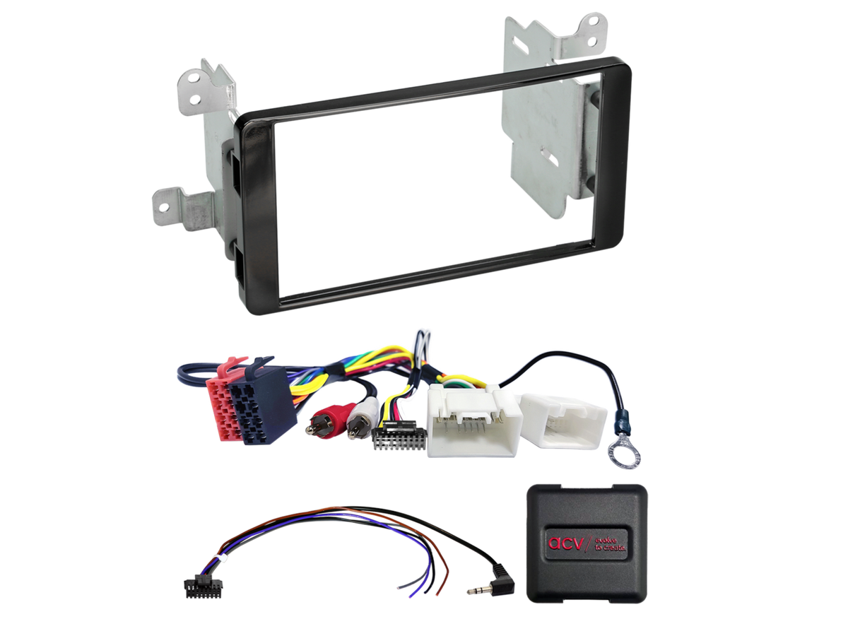ACV AKMT12 - Mitsubishi L200 2015-2021 Complete Double Din Stereo Fitting Kit