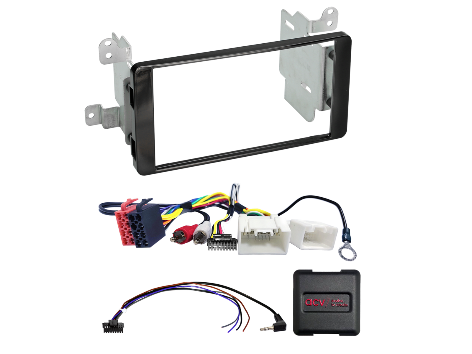 ACV AKMT12 - Mitsubishi L200 2015-2021 Complete Double Din Stereo Fitting Kit