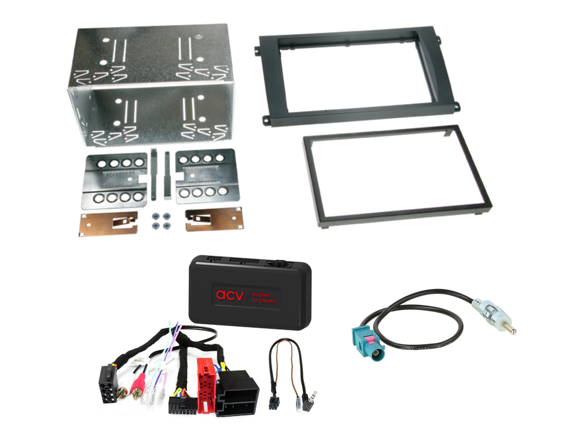 ACV AKPO02 - Porsche Cayenne 2002-2010 Complete Double Din Stereo Fitting Kit