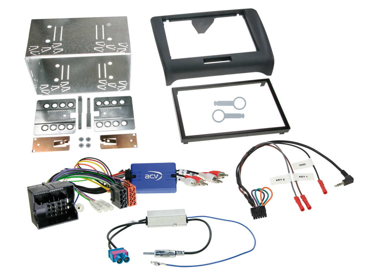 ACV AKAU03 Audi TT Mk2 2006-2014 Complete Double Din Stereo Fitting Kit