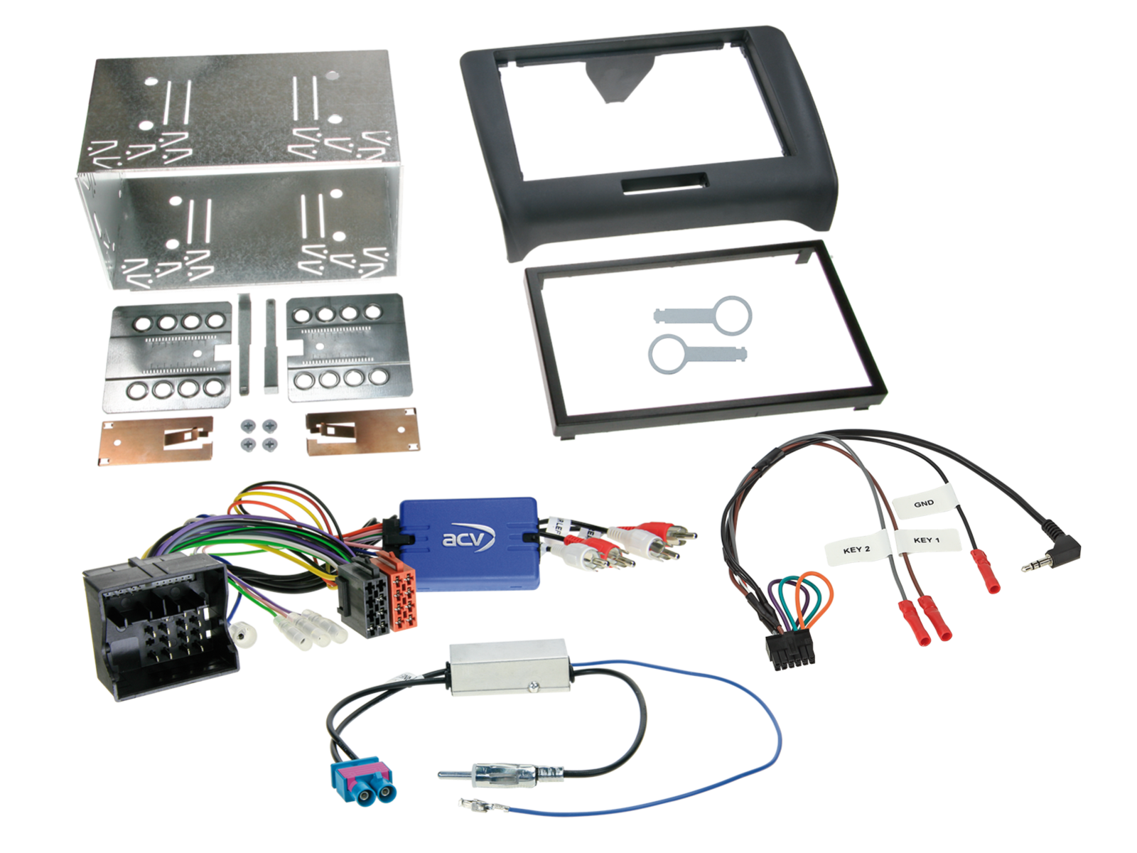 ACV AKAU03 Audi TT Mk2 2006-2014 Complete Double Din Stereo Fitting Kit
