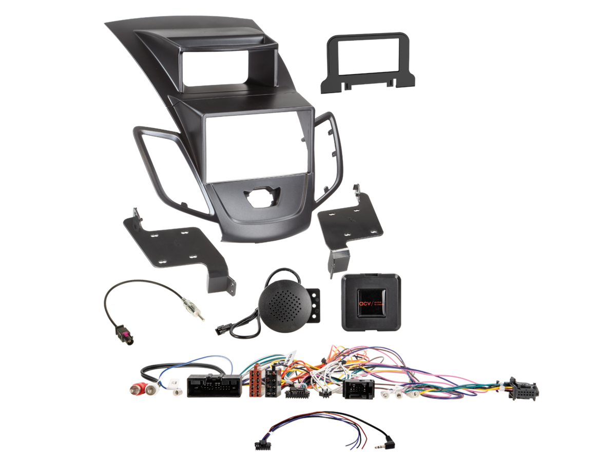 ACV AKFD16 Ford Fiesta 2010-17 Complete Double Din Stereo Fitting Kit (Black)