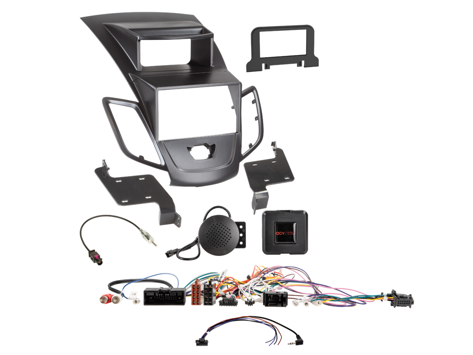 ACV AKFD16 Ford Fiesta 2010-17 Complete Double Din Stereo Fitting Kit (Black)