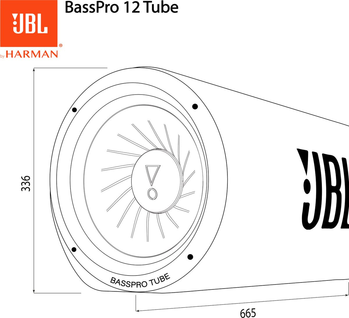 JBL BassPro BP12T - 12" Active BassTube Subwoofer 450W