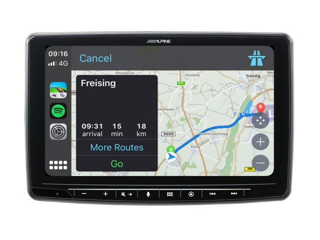 Alpine INE-F904D - 9" Screen built-in Navi BT DAB+ CarPlay Android Stereo Screen