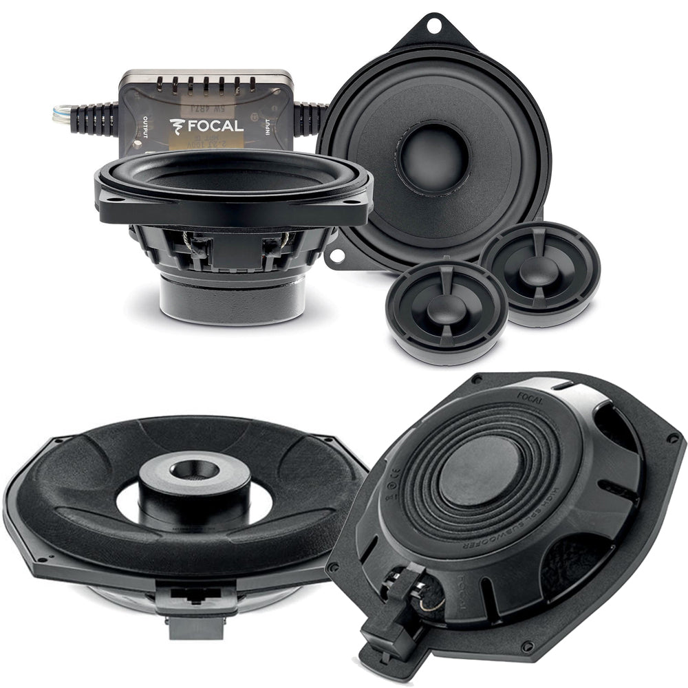 Focal Mini R Series Models 2-Way Component Replacement Speakers & Underseat Subwoofer
