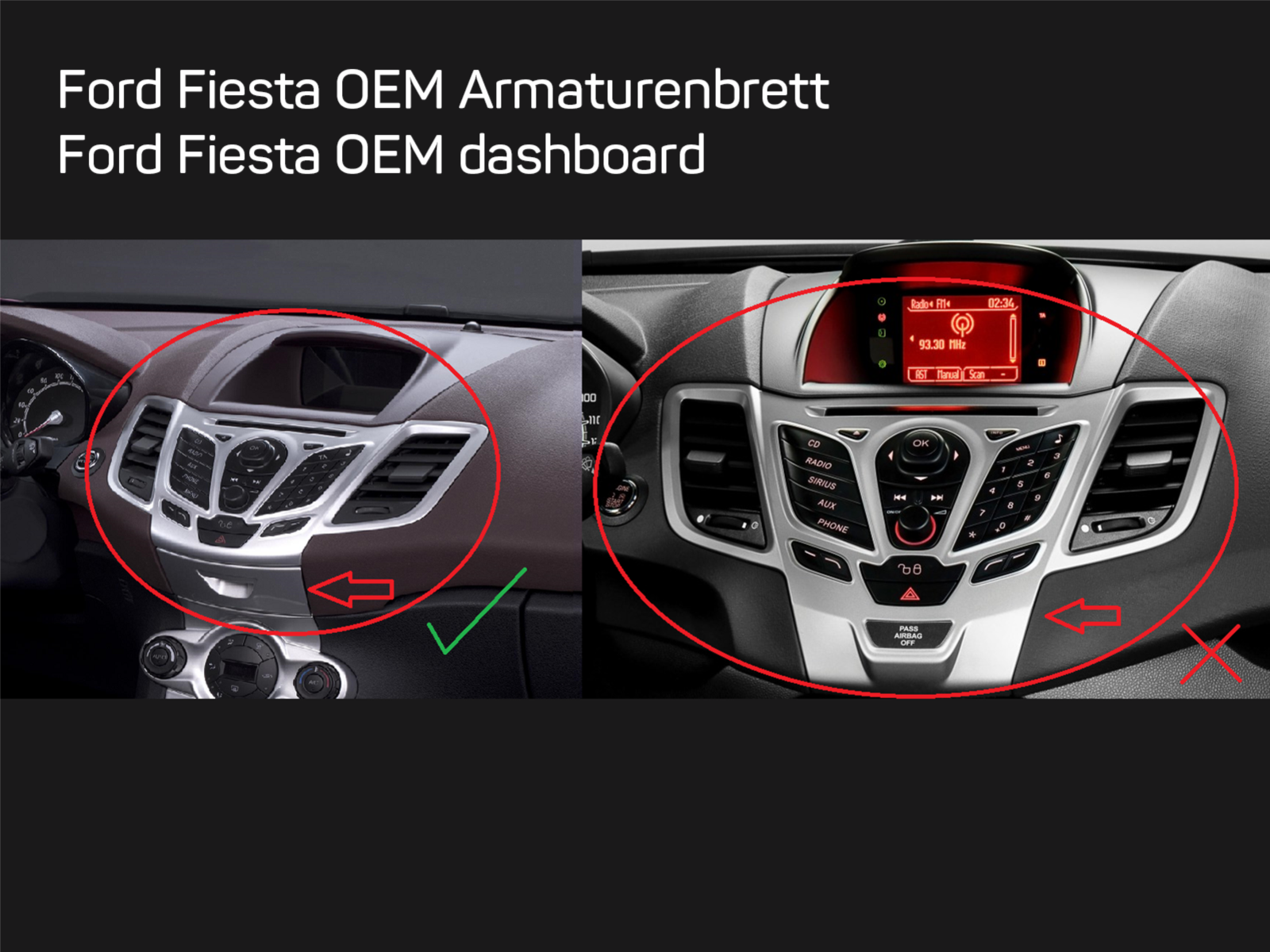 ACV AKFD10 Ford Fiesta 2010-17 Complete Double Din Stereo Fitting Kit