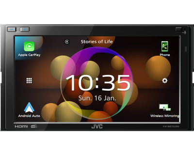 JVC KW-M875DBW - 6.8 Inch Wireless Apple CarPlay Android Auto Mirroring DAB Bluetooth Stereo