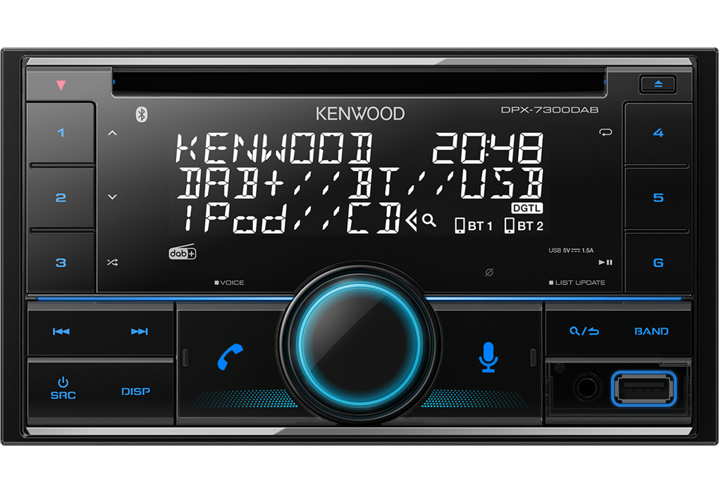Kenwood DPX-7300DAB CD/MP3 Stereo with DAB Bluetooth USB Alexa Ready