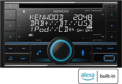 Kenwood DPX-7300DAB CD/MP3 Stereo with DAB Bluetooth USB Alexa Ready