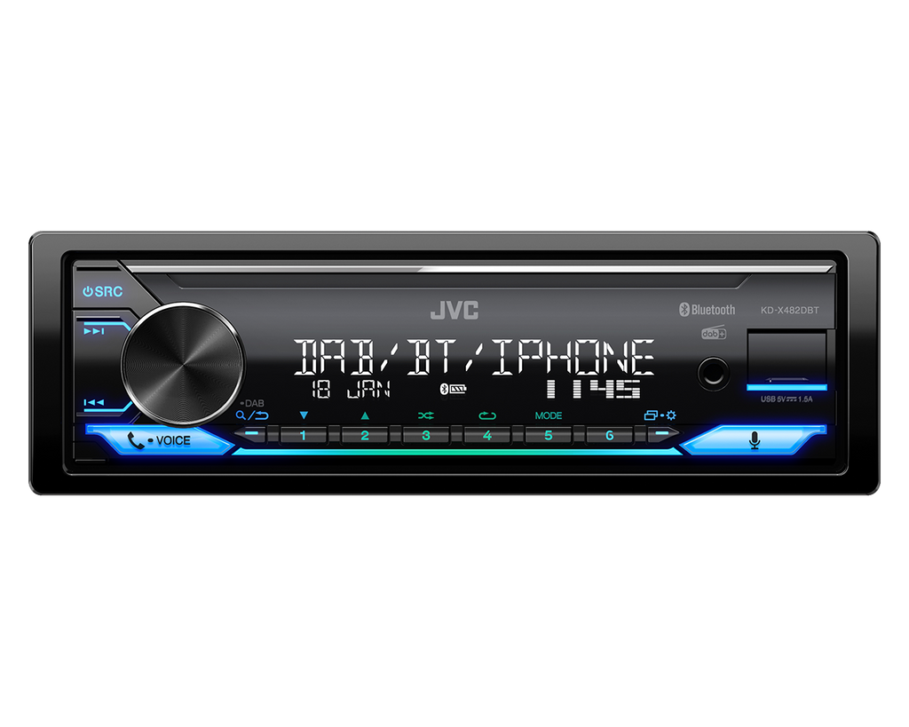 JVC KD-X482DBT - Mechless Digital Media Player Bluetooth DAB+ Alexa Ready Stereo