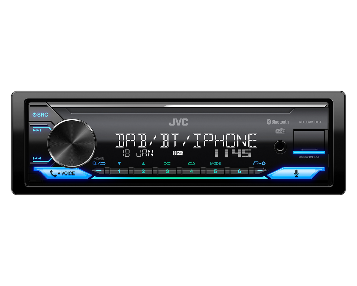 JVC KD-X482DBT - Mechless Digital Media Player Bluetooth DAB+ Alexa Ready Stereo