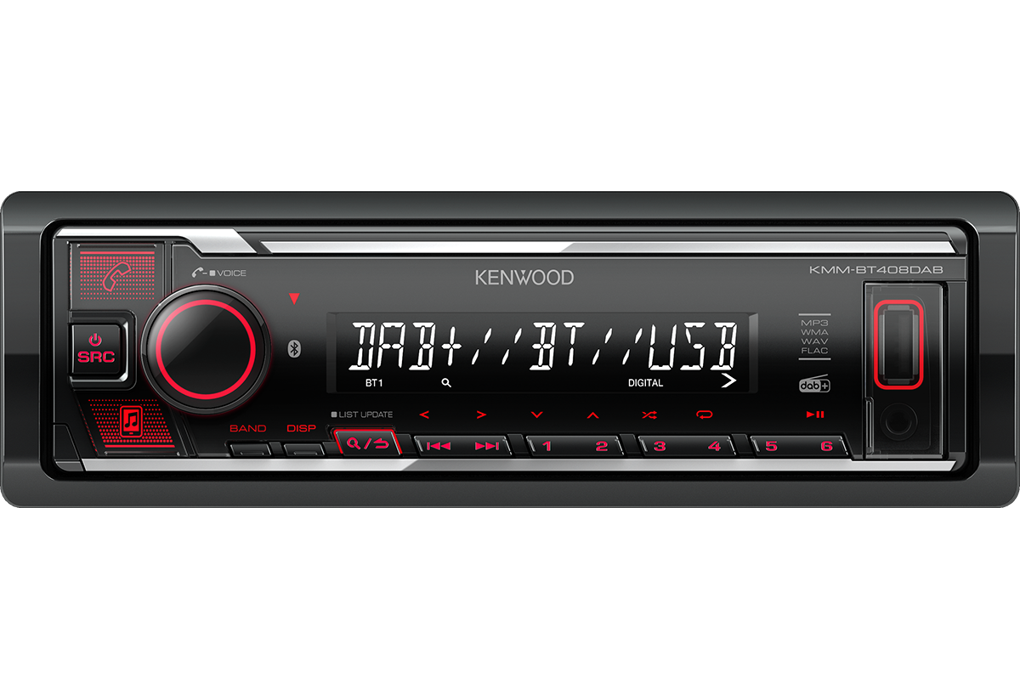 Kenwood  KMM-BT408DAB - Mechless Media Player Bluetooth DAB USB Car Stereo