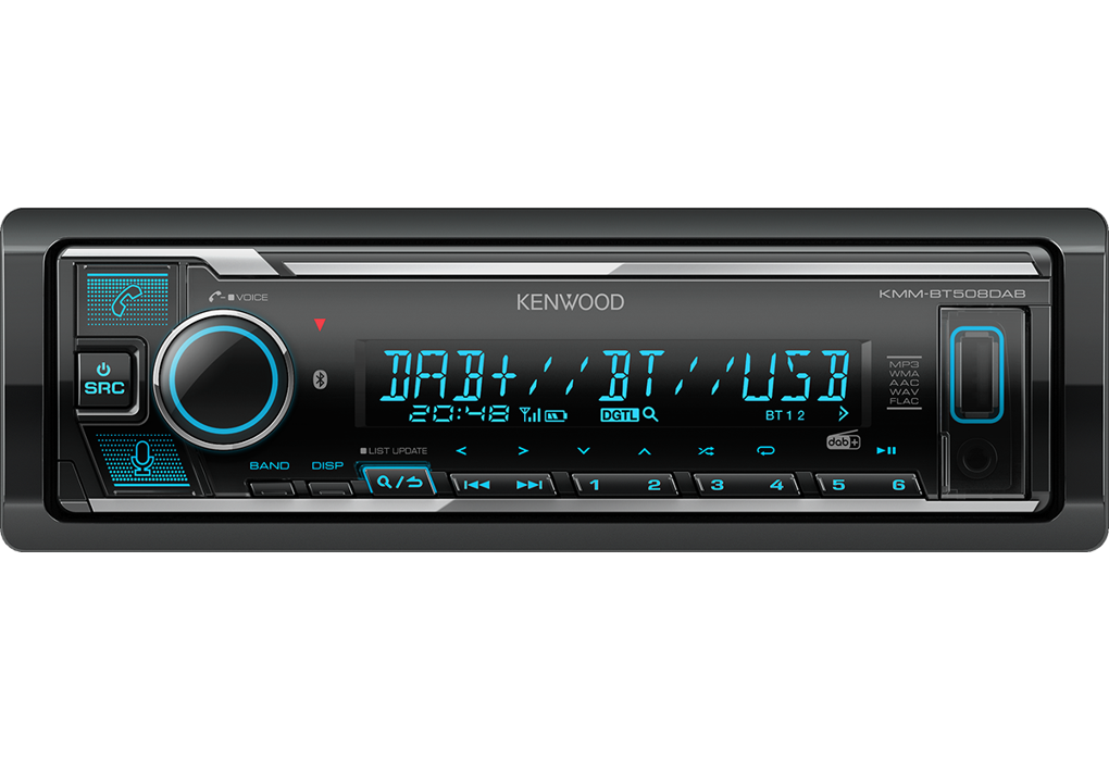 Kenwood KMM-BT508DAB - Digital Media Receiver DAB Bluetooth Stereo Alexa Ready