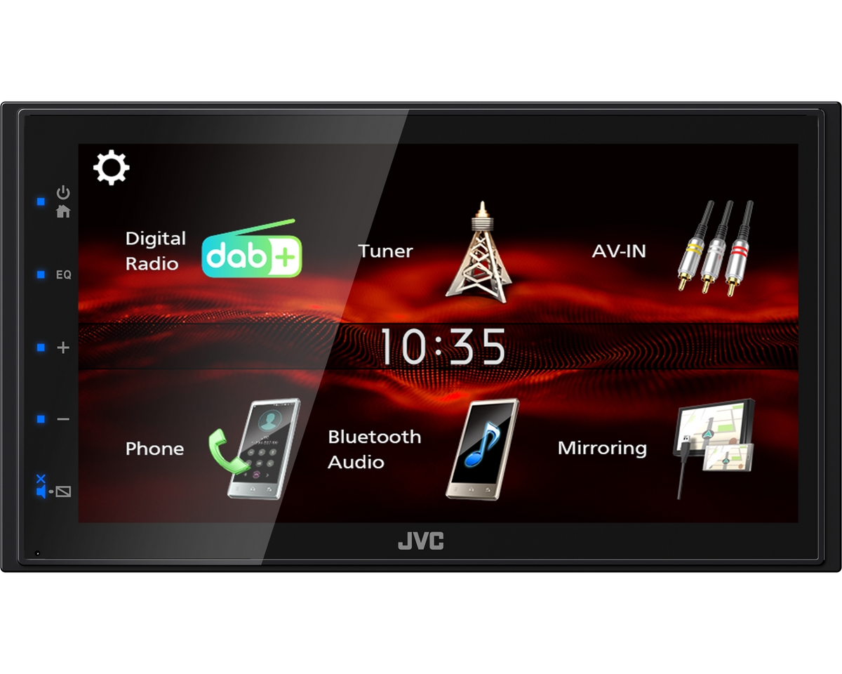 JVC KW-M180DBT - 6.8” Touchscreen Digital Media AV Receiver Built-In DAB Bluetooth Stereo