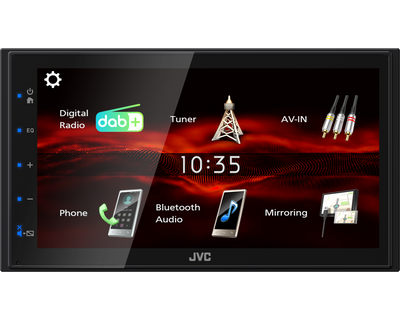 JVC KW-M180DBT - 6.8” Touchscreen Digital Media AV Receiver Built-In DAB Bluetooth Stereo