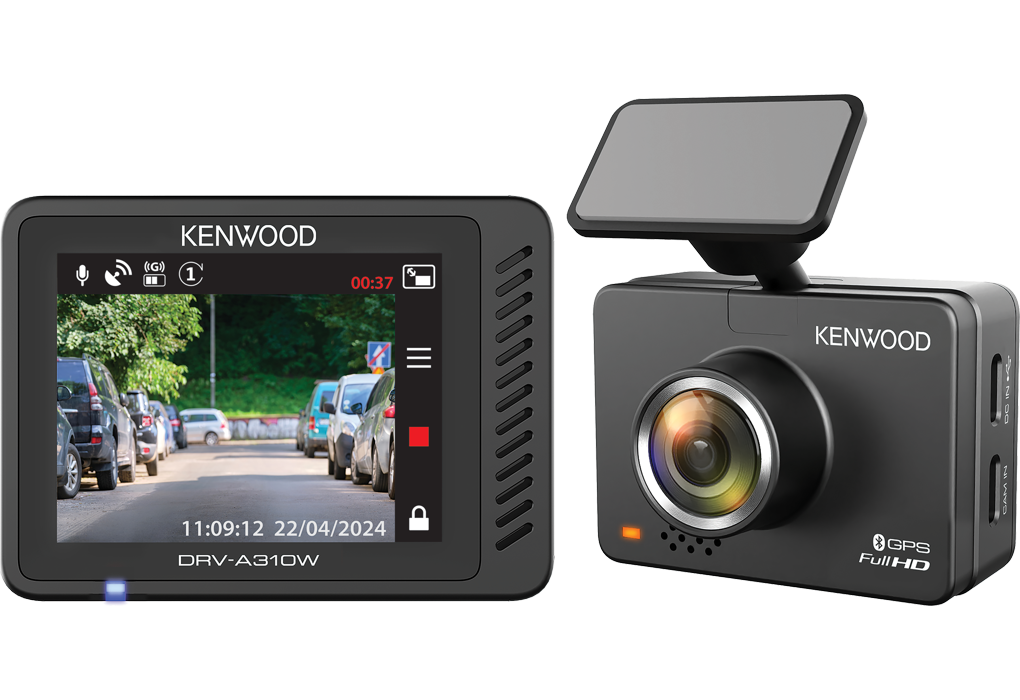 Kenwood DRV-A310W Dashboard Camera with 2.0" LCD HD Recording & Wireless Link With 20GB SD