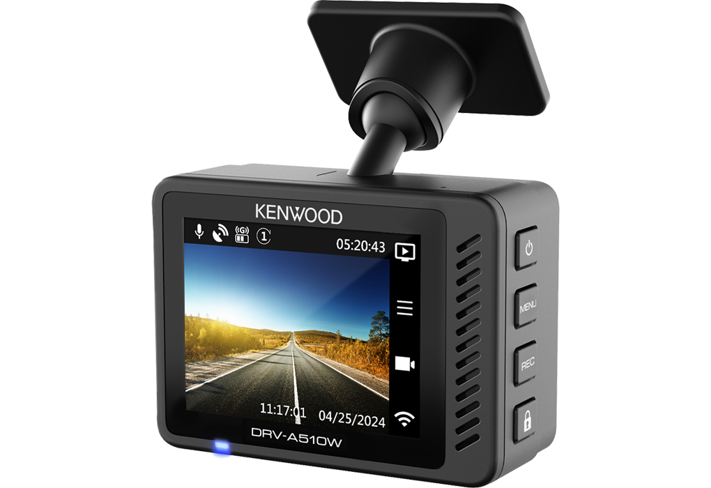 Kenwood DRV-A510W - Dashboard Camera with 2.0" LCD 2K HD Recording & Wireless Link with 20GB SD