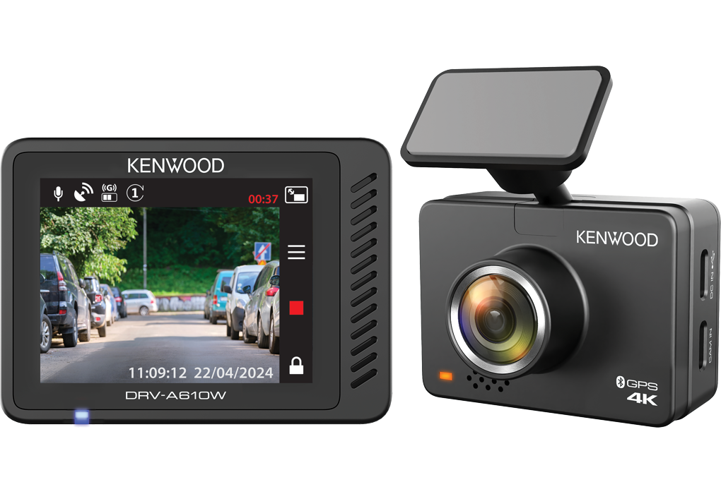 Kenwood DRV-A610W - 4K DashCam with built-in Wireless LAN & GPS With 64GB SD