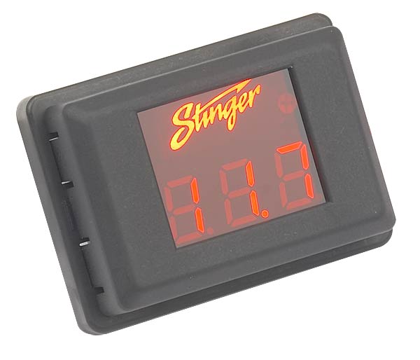 Stinger SVMR - Digital Voltage Gauge in Red