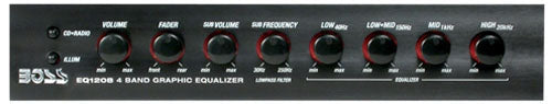 Boss Audio Systems EQ1208 - 4-Band Preamp Equalizer with Subwoofer output
