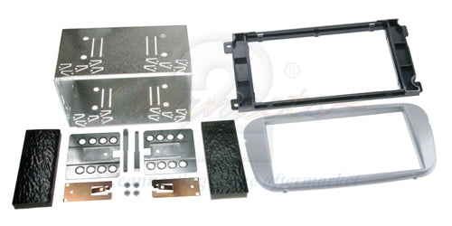 Connects2 CT23FD09 - Ford Stereo Double Din Oval Shaped Silver Fascia Kit