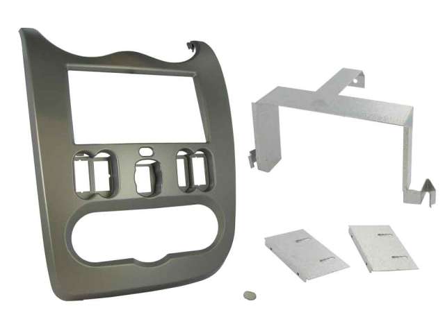 Connects2 CT23DC02 - Dacia Logan, Sandero Stone Grey Double Din Facia
