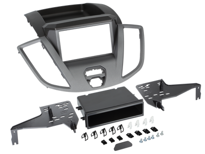 ACV 381114-32-1 - Ford Transit 2015-2019 Grey Double DIN Fascia Kit With Pocket