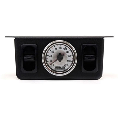 Air Lift 26229 - Dual Needle Pressure Gauge w/ Two Paddle Switch - 200PSI