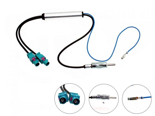Connects2 CT27AA25 - Universal Twin Fakra to DIN Aerial Adaptor