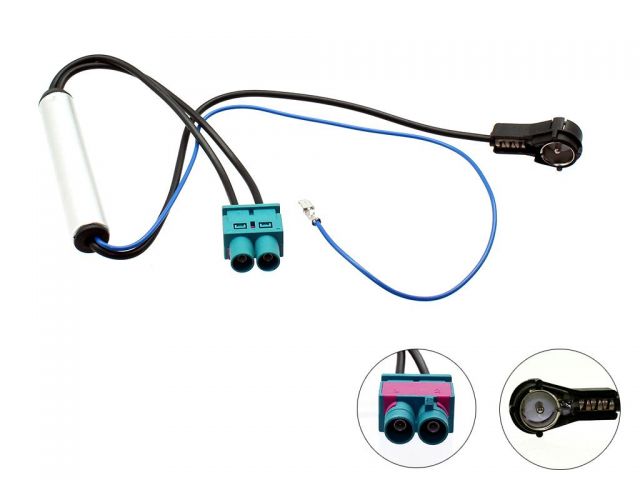 Connects2 CT27AA86 - Universal Twin Fakra to ISO Aerial Adaptor