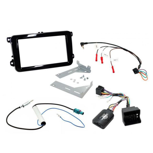 Connects2 CTKVW20 VW EOS Golf Tiguan Complete Double Din Fitting Kit (Piano Black)