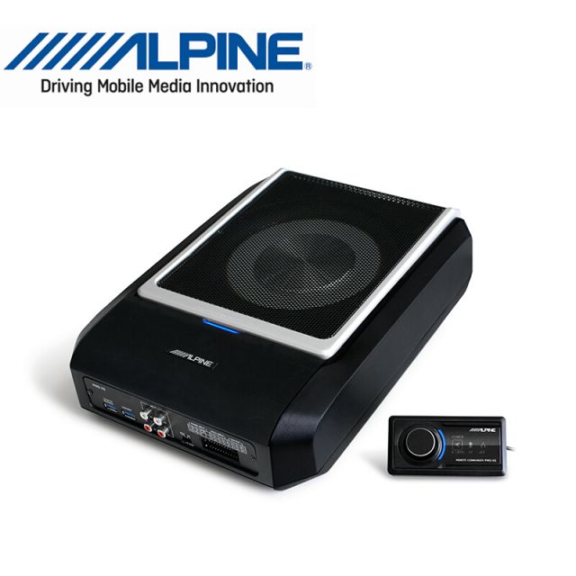 Alpine PWD-X5 - Active 8" Powered Subwoofer Slimline 4 Ch DSP Amp