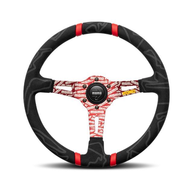 Momo Ultra Black - Red Insert Steering Wheel