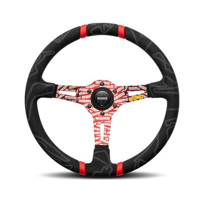 Momo Ultra Black - Red Insert Steering Wheel