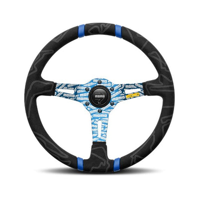 Momo Ultra Black - Blue Insert Steering Wheel
