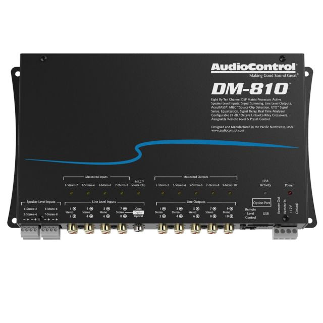 AudioControl DM810 - Premium 8 Input 10 Output DSP Matrix Processor