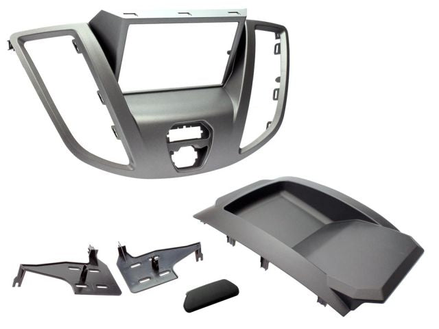 ACV 381114-32-1 - Ford Transit 2015-2019 Grey Double DIN Fascia Kit With Pocket